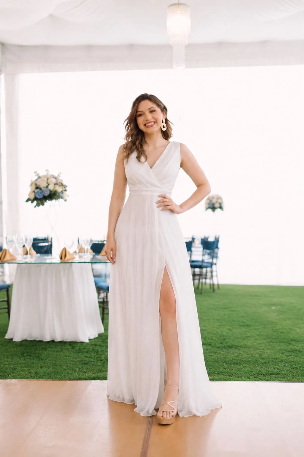 Vestido Blanco con brillos ✨