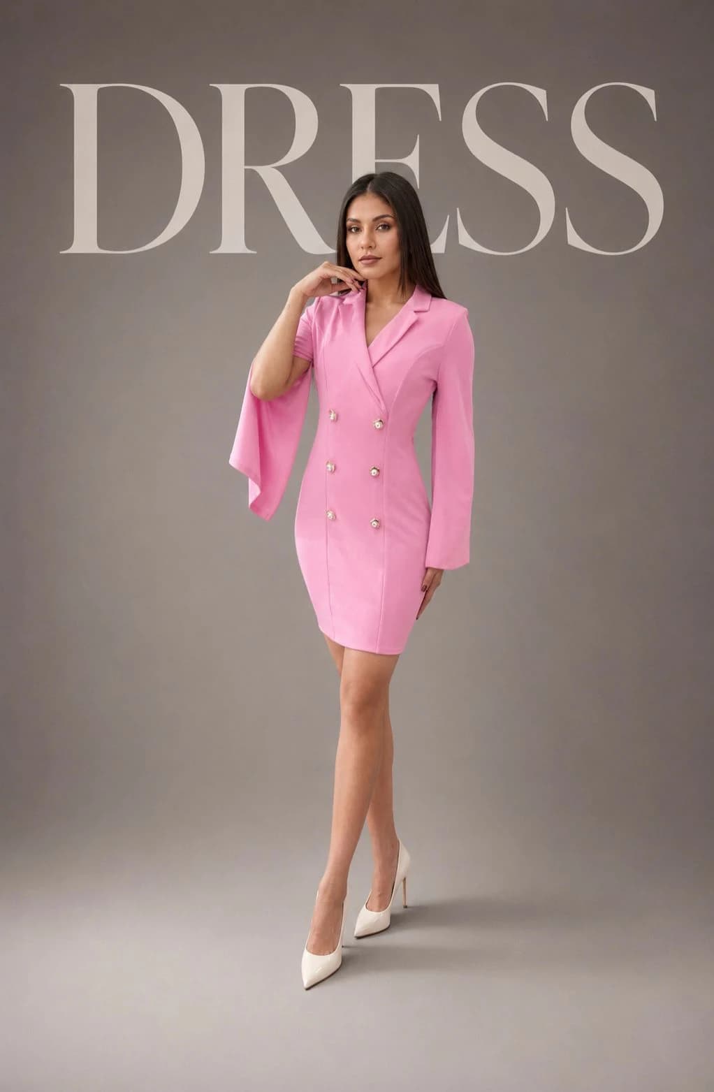 Vestido Blazer Rosa