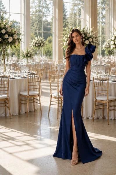 Vestidos azules largos 💙